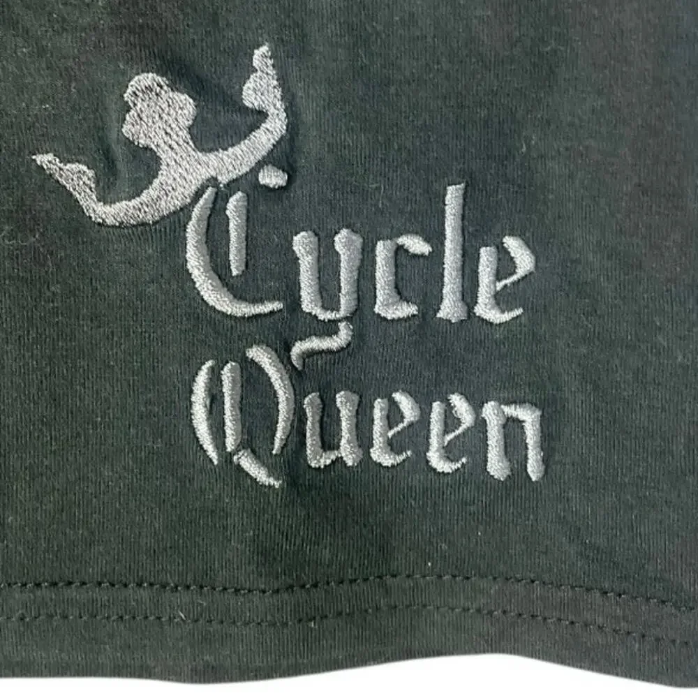 Harley-Davidson Women’s 2006 Black Studded Turtleneck Medium Biker Top - Picture 2 of 5